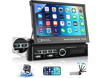 Autoradio 7" Uitschuifbaar Touchscreen met Bluetooth & Achteruitrijcamera - 29% Korting