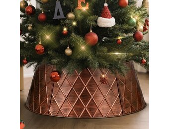 Metalen Kerstboomkraag 90 cm Koper Ruitvormig | 33% Korting