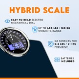 Personenweegschaal Hybride Digitaal & Analoog 180kg - Donkerblauw - 34% Korting