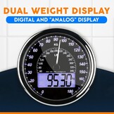 Personenweegschaal Hybride Digitaal & Analoog 180kg - Donkerblauw - 34% Korting