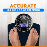 Personenweegschaal Hybride Digitaal & Analoog 180kg - Donkerblauw - 34% Korting