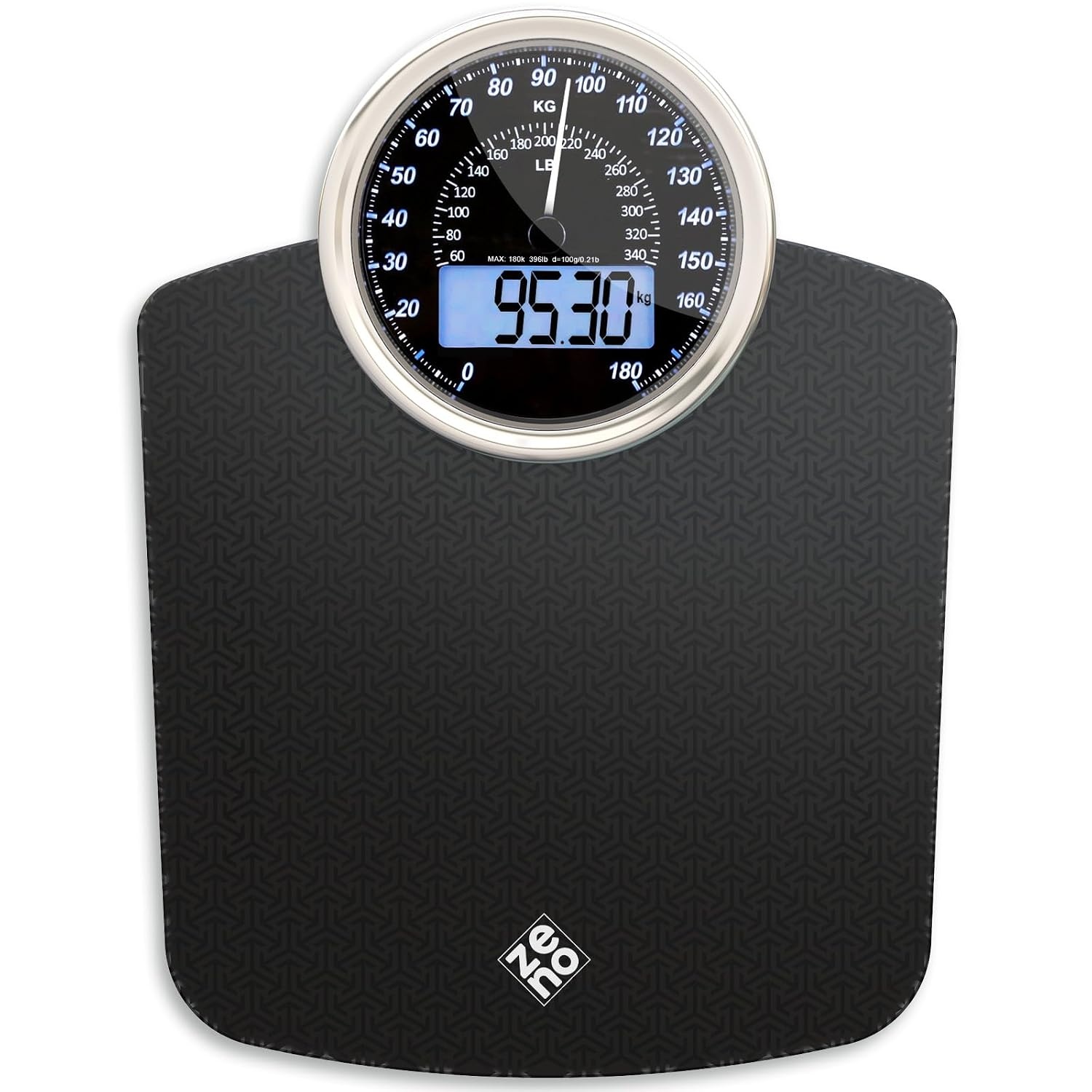 Personenweegschaal Hybride Digitaal & Analoog 180kg - Donkerblauw - 34% Korting