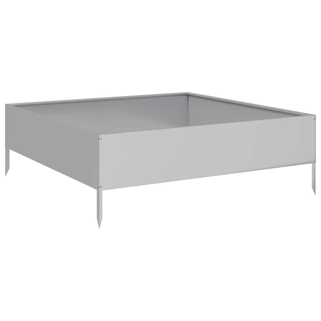 Verhoogde Plantenbak 100x100x33,5 cm Gegalvaniseerd Staal - 56% Korting