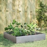 Verhoogde Plantenbak 100x100x33,5 cm Gegalvaniseerd Staal - 56% Korting