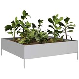 Verhoogde Plantenbak 100x100x33,5 cm Gegalvaniseerd Staal - 56% Korting