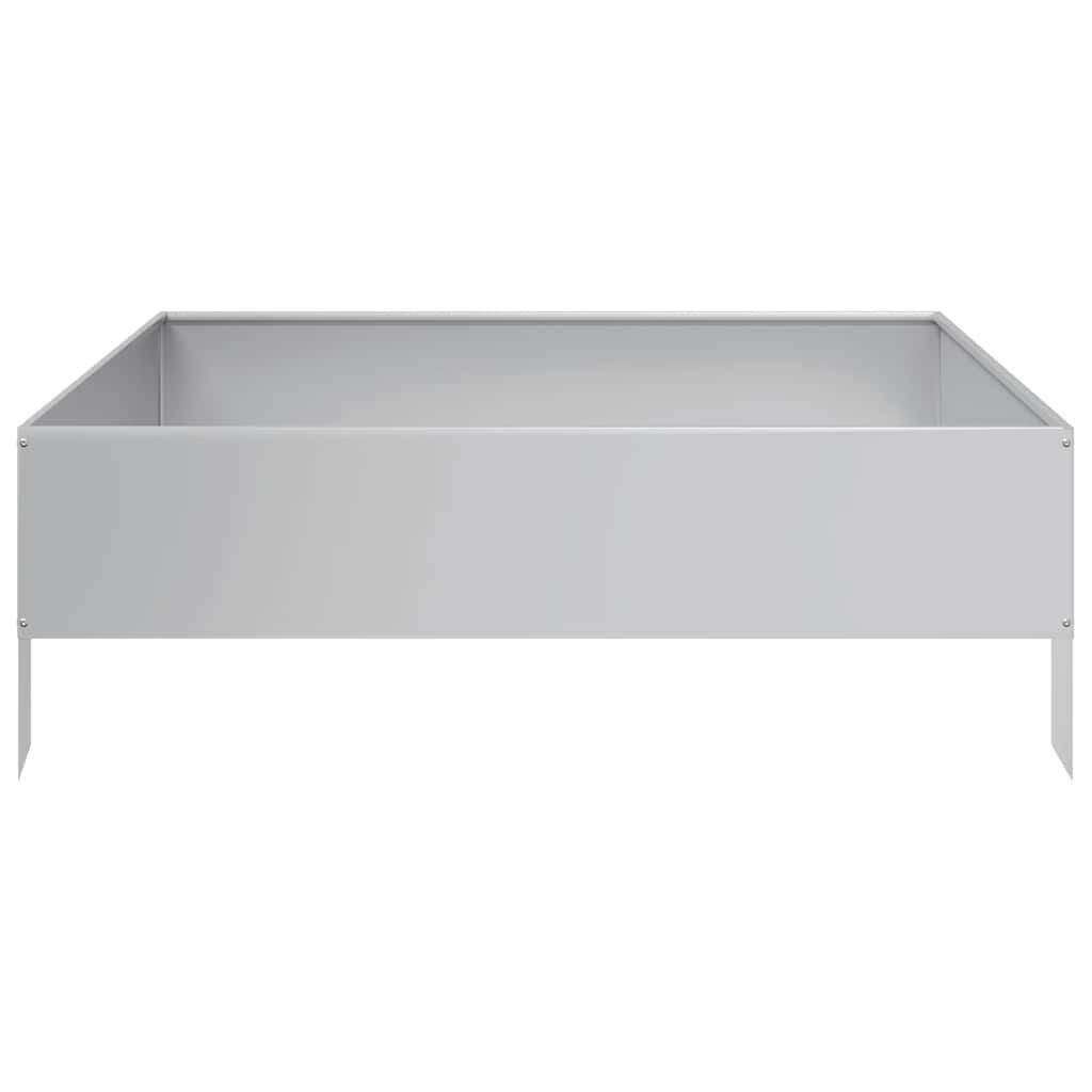 Verhoogde Plantenbak 100x100x33,5 cm Gegalvaniseerd Staal - 56% Korting