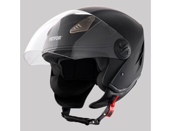 Open-Face Motorhelm met Bluetooth & Zonnevizier - 52% Korting