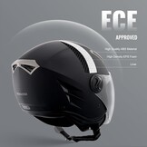 Open-Face Motorhelm met Bluetooth & Zonnevizier - 52% Korting