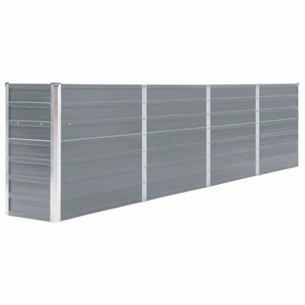 Verhoogde Plantenbak Staal Grijs 320x40x77cm - 34% Korting
