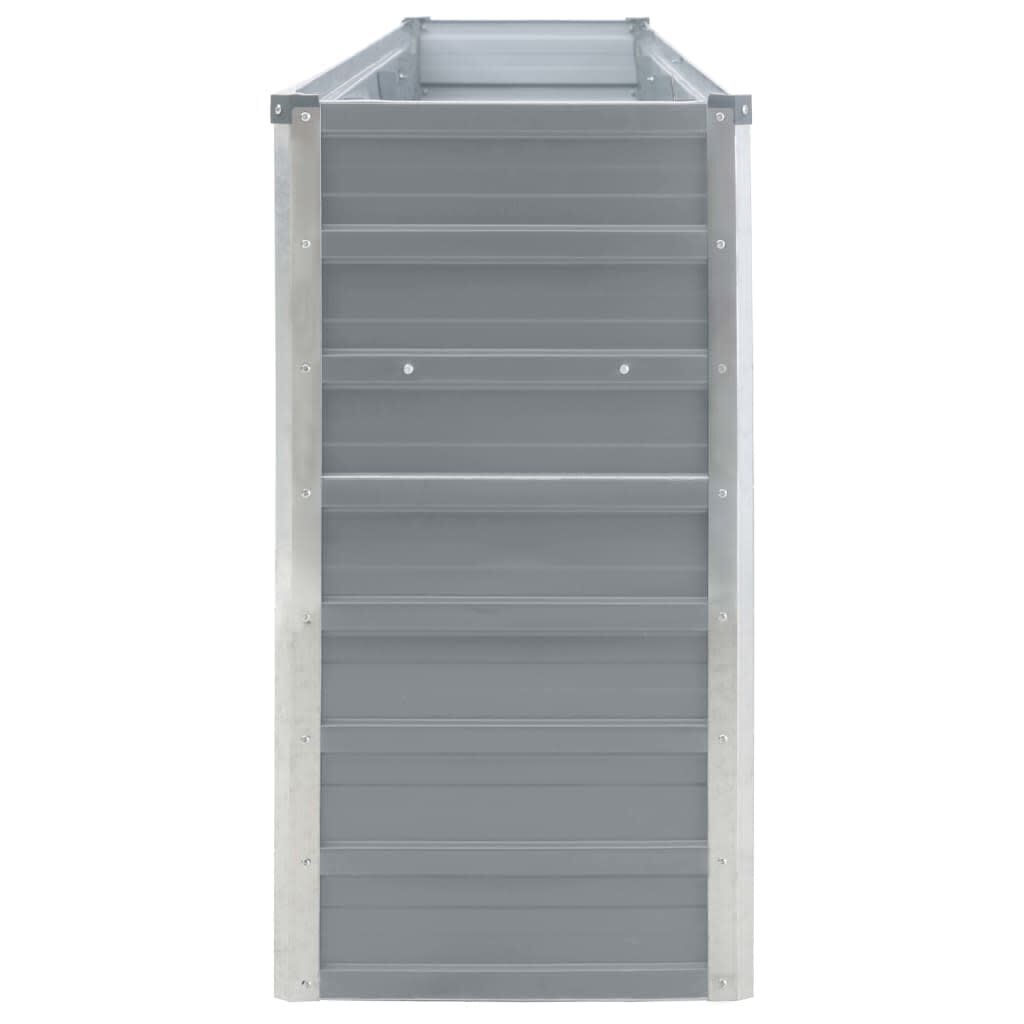 Verhoogde Plantenbak Staal Grijs 320x40x77cm - 34% Korting