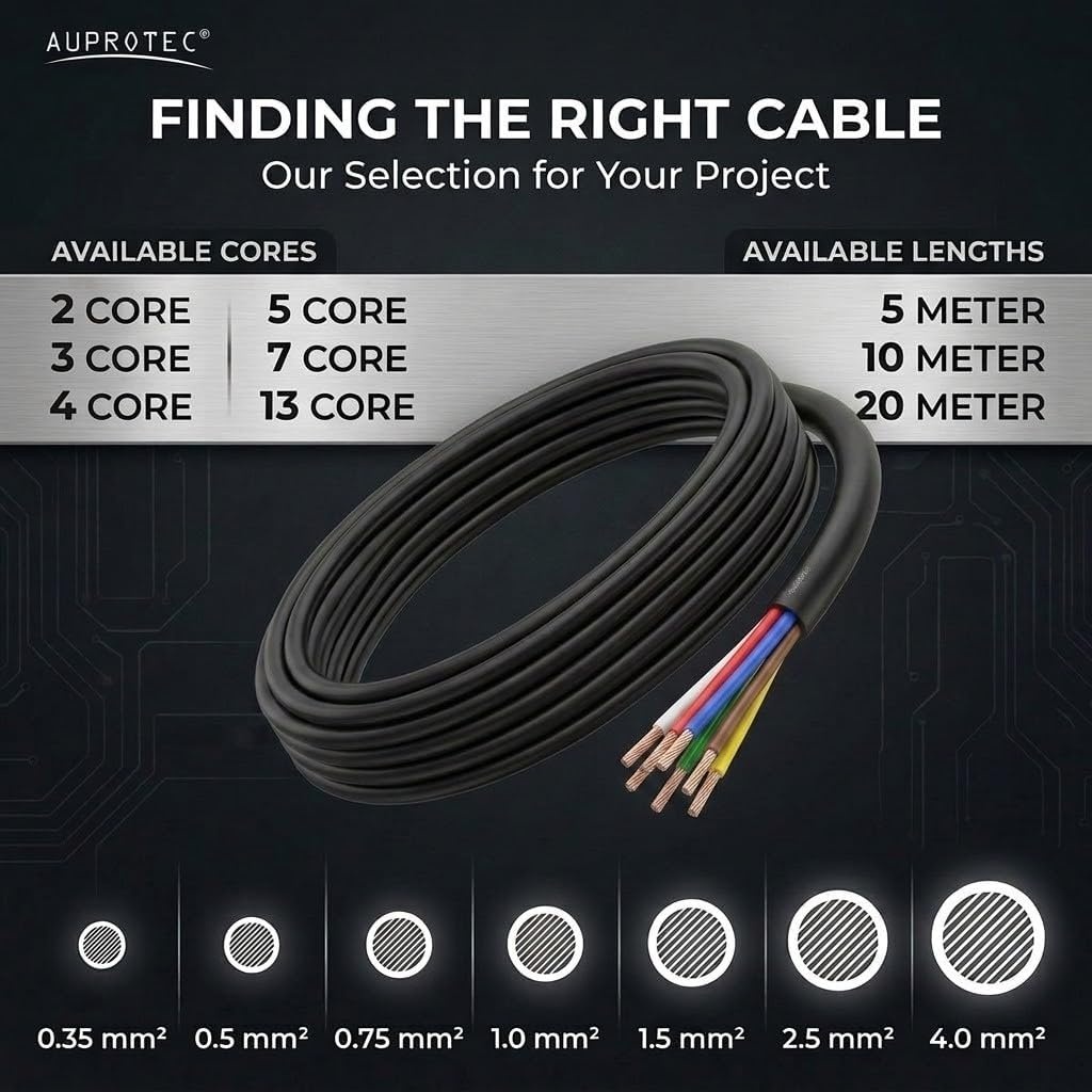AUPROTEC Rond Autokabel 7x1.0 mm² 5m - Duitse Kwaliteit met 28% Korting