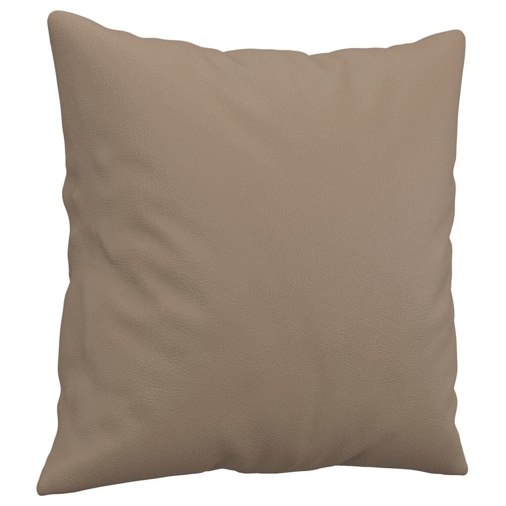 vidaXL Sierkussens 2 stuks Cappuccino 40x40 cm Kunstleer - 39% Korting