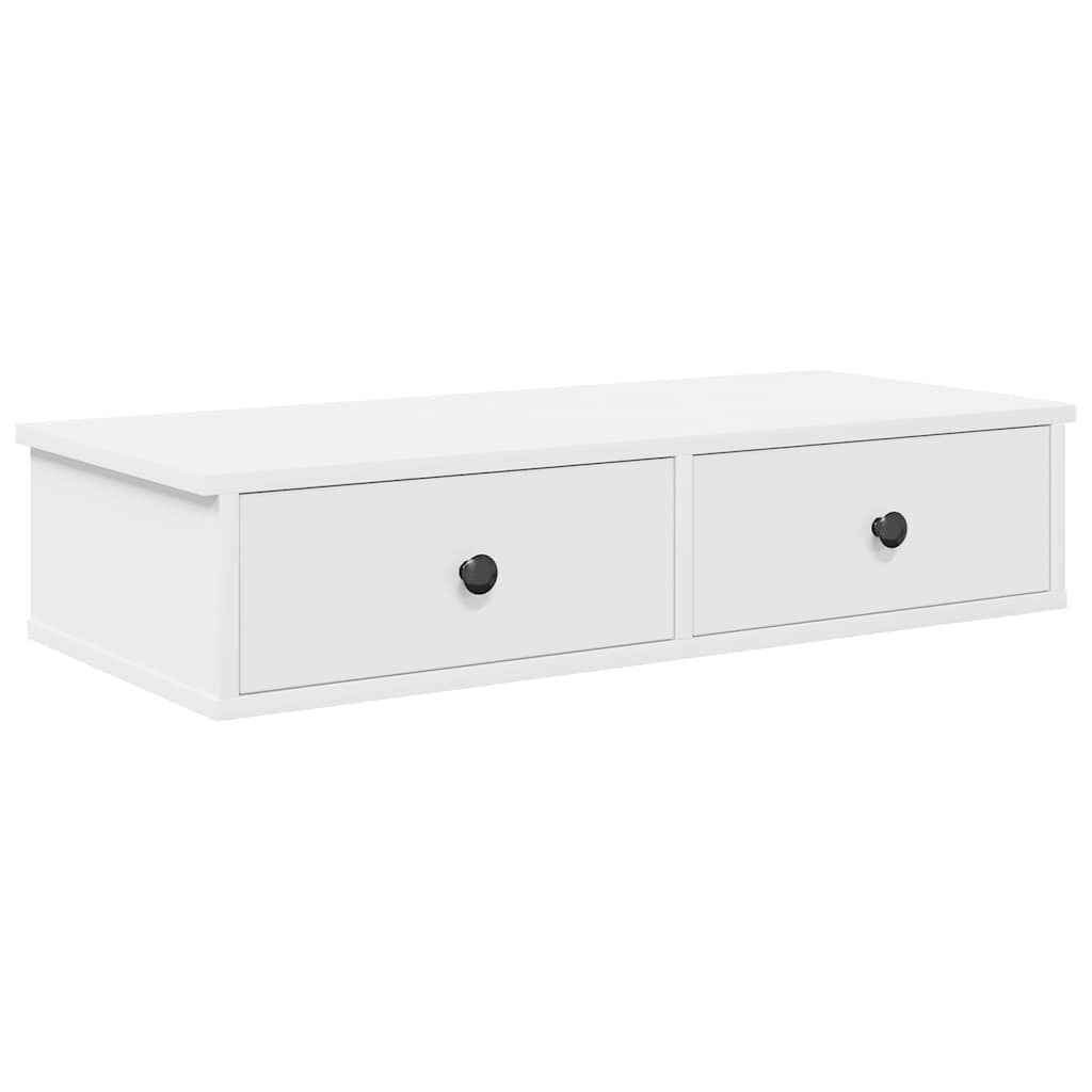 vidaXL Wandschap met Lades 80cm Wit - 54% Korting