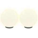 vidaXL LED Bolvormige Lampen (2 stuks) - 40 cm PMMA - 59% Korting