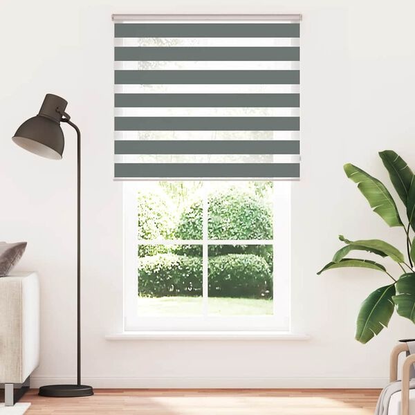 Donkergrijs Zebra Rolgordijn 120x200 cm - 34% Korting