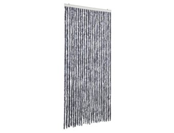 vidaXL Vliegengordijn 100x200 cm chenille zilver