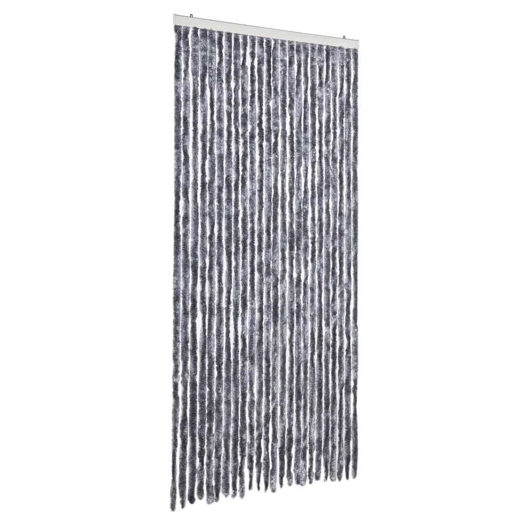 vidaXL Vliegengordijn 100x200 cm chenille zilver