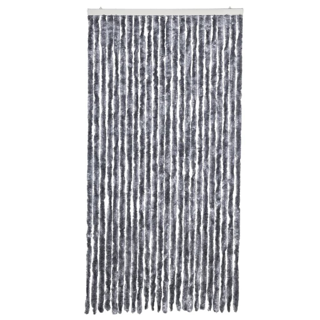 vidaXL Vliegengordijn 100x200 cm chenille zilver