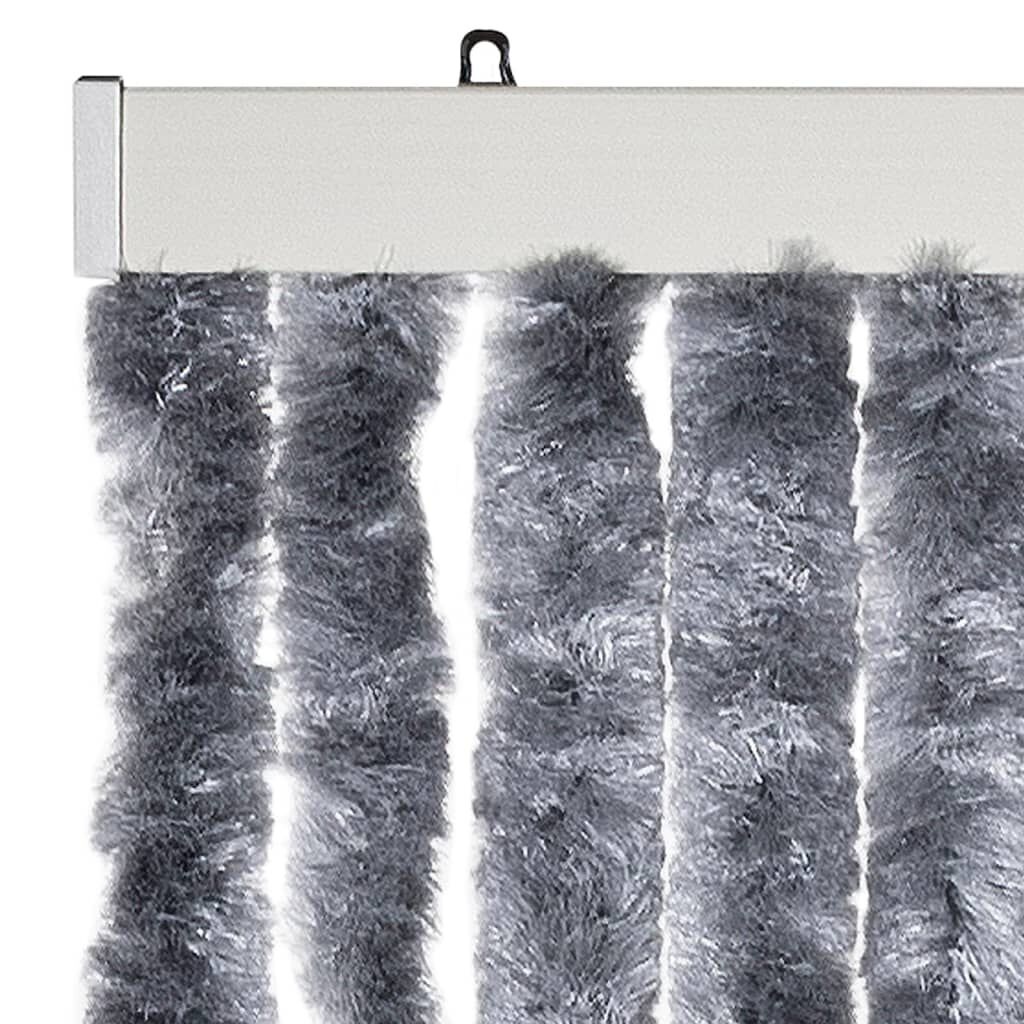 vidaXL Vliegengordijn 100x200 cm chenille zilver