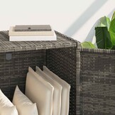 vidaXL Tuinkast 83x45x76 cm poly rattan grijs
