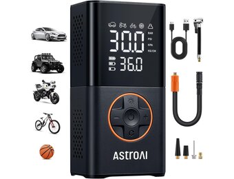 Draagbare Bandenpomp 150PSI met 4000mAh Accu | 28% Korting