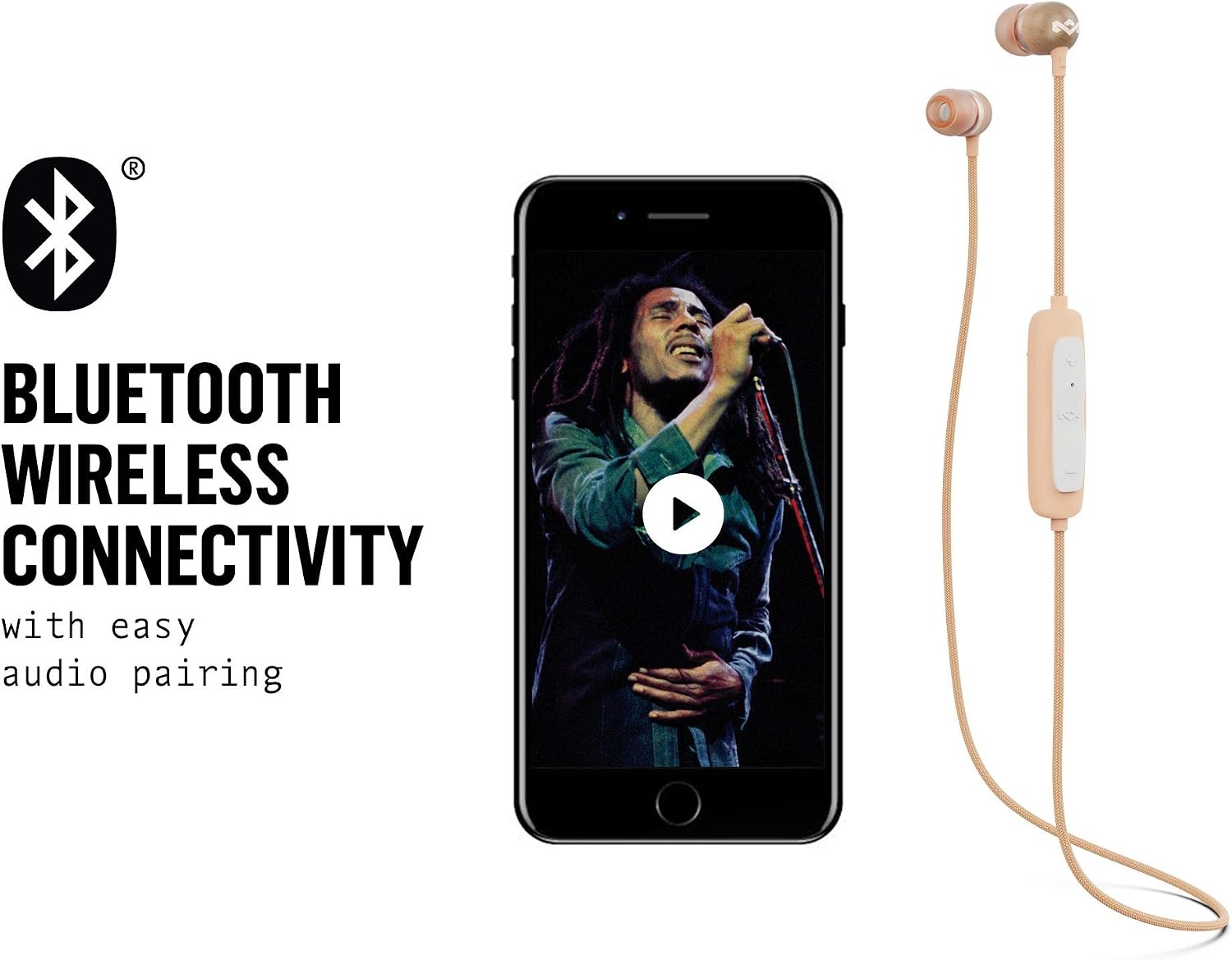 Marley Smile Jamaica 2 Draadloze Oordopjes - Bluetooth, 9u Batterij, IPX4 - 33% Korting