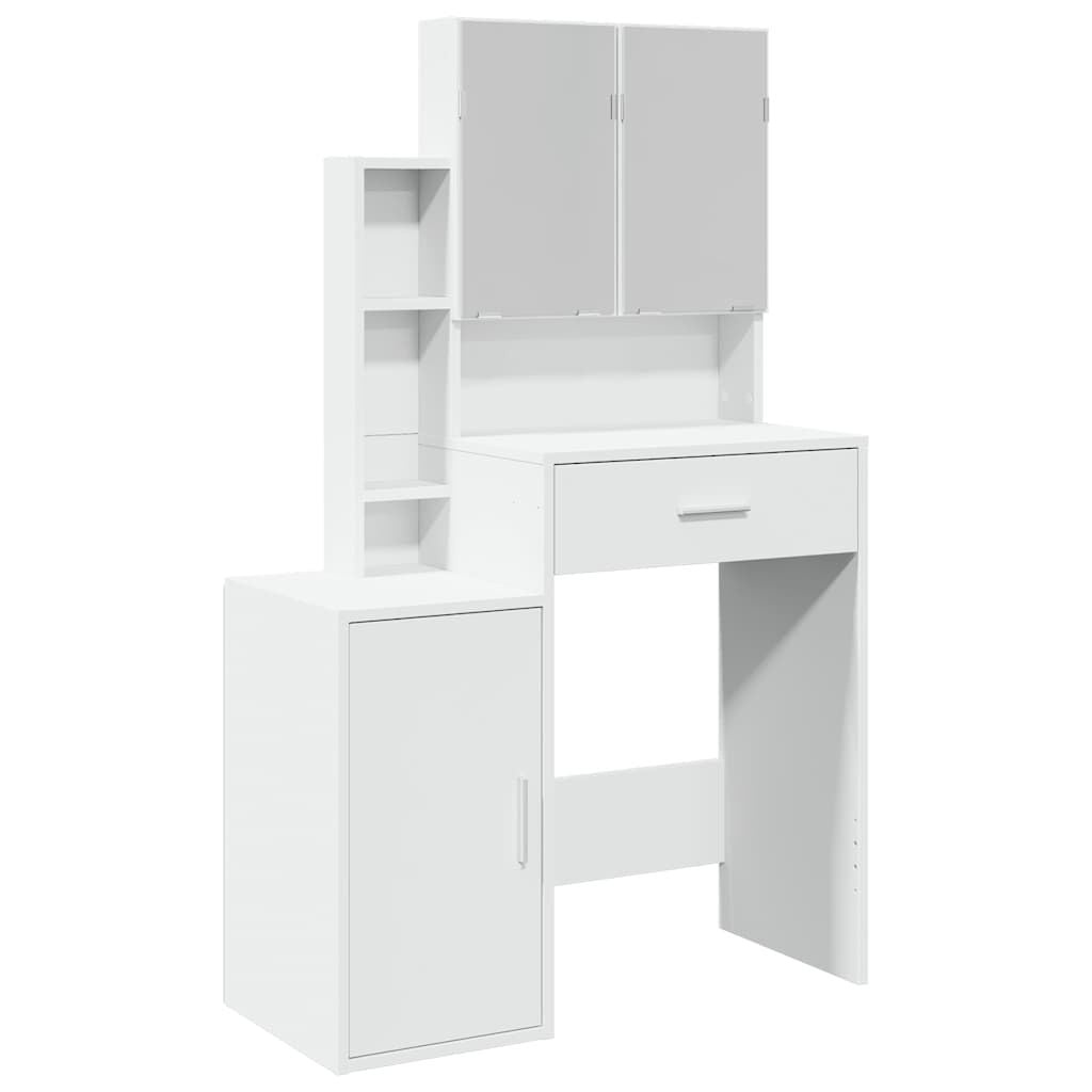 VidaXL Kaptafel met Kastje 80x35x132 cm Wit - 35% Korting