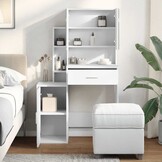 VidaXL Kaptafel met Kastje 80x35x132 cm Wit - 35% Korting