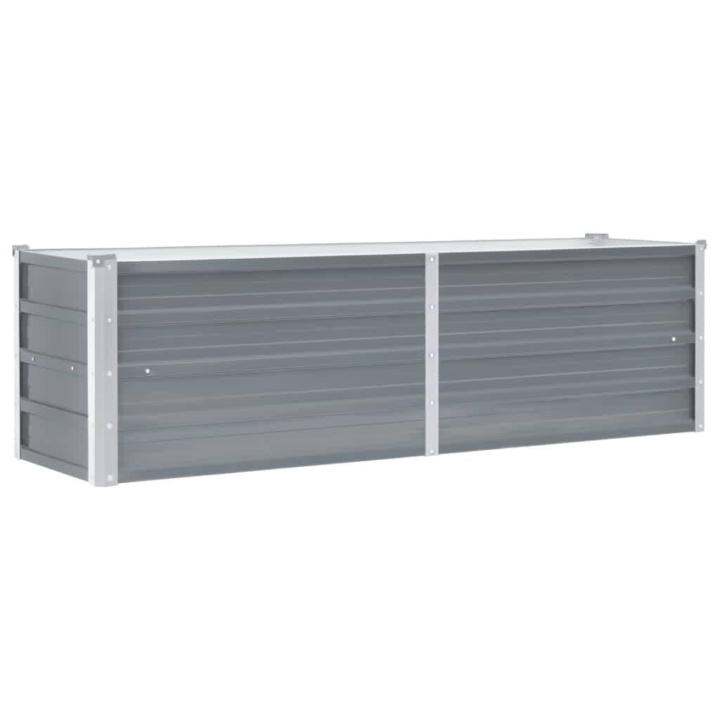Verhoogde Plantenbak Staal Grijs 160x40x45 cm - 33% Korting