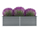 Verhoogde Plantenbak Staal Grijs 160x40x45 cm - 33% Korting