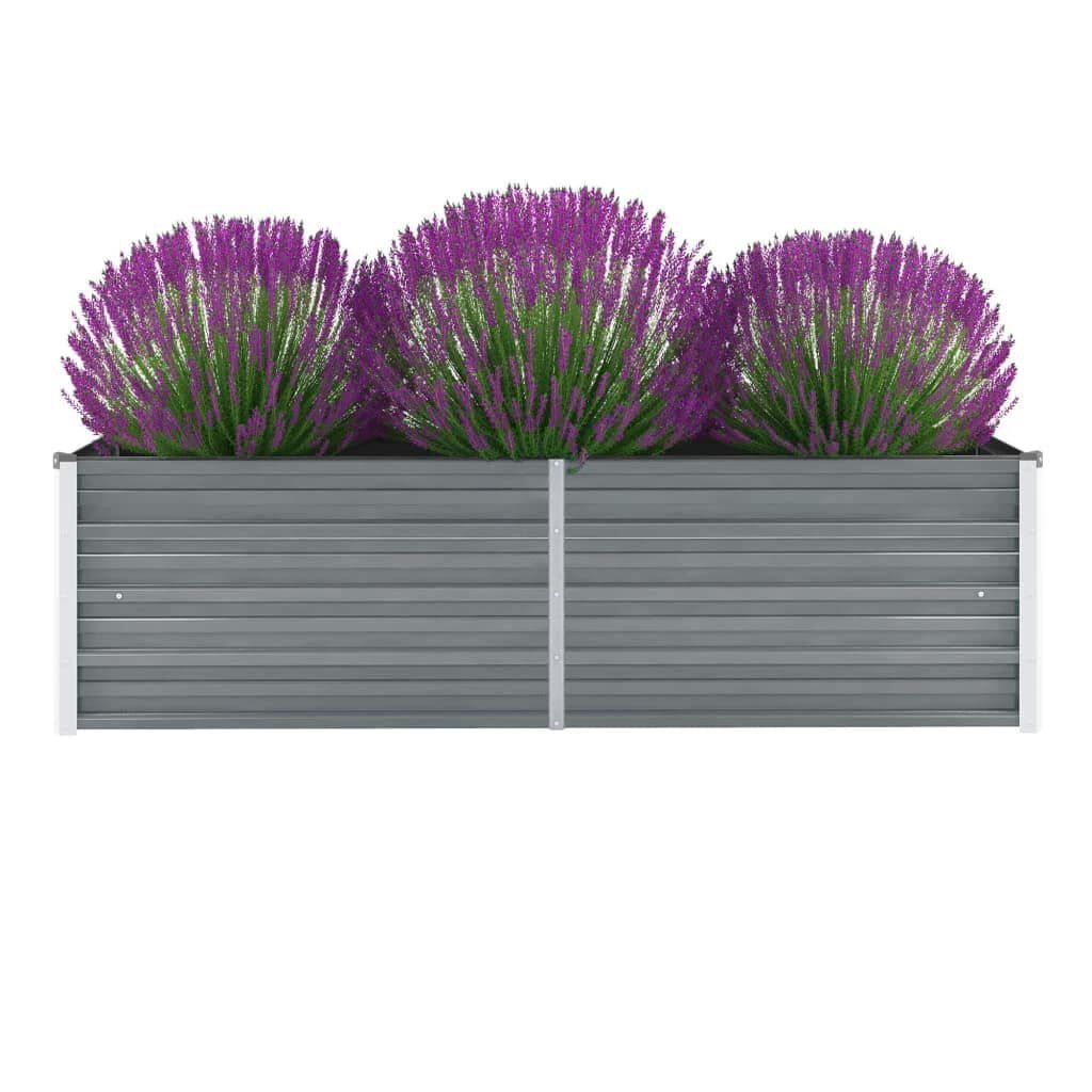 Verhoogde Plantenbak Staal Grijs 160x40x45 cm - 33% Korting