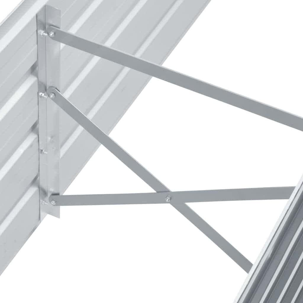 Verhoogde Plantenbak Staal Grijs 160x40x45 cm - 33% Korting
