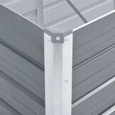 Verhoogde Plantenbak Staal Grijs 160x40x45 cm - 33% Korting