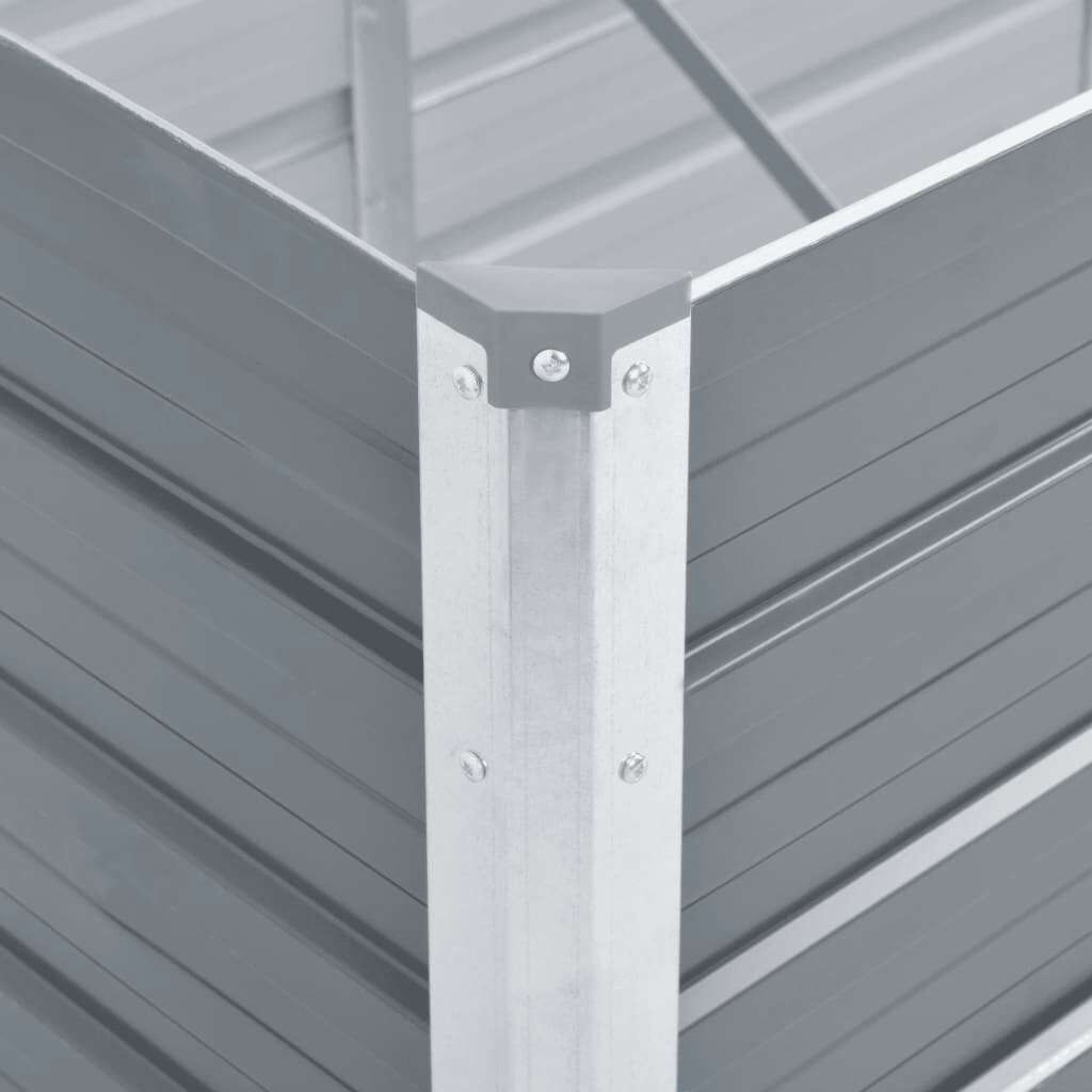 Verhoogde Plantenbak Staal Grijs 160x40x45 cm - 33% Korting
