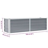 Verhoogde Plantenbak Staal Grijs 160x40x45 cm - 33% Korting
