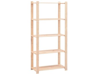 vidaXL Opbergrek 5-laags 80x38x170 cm massief grenenhout 250 kg