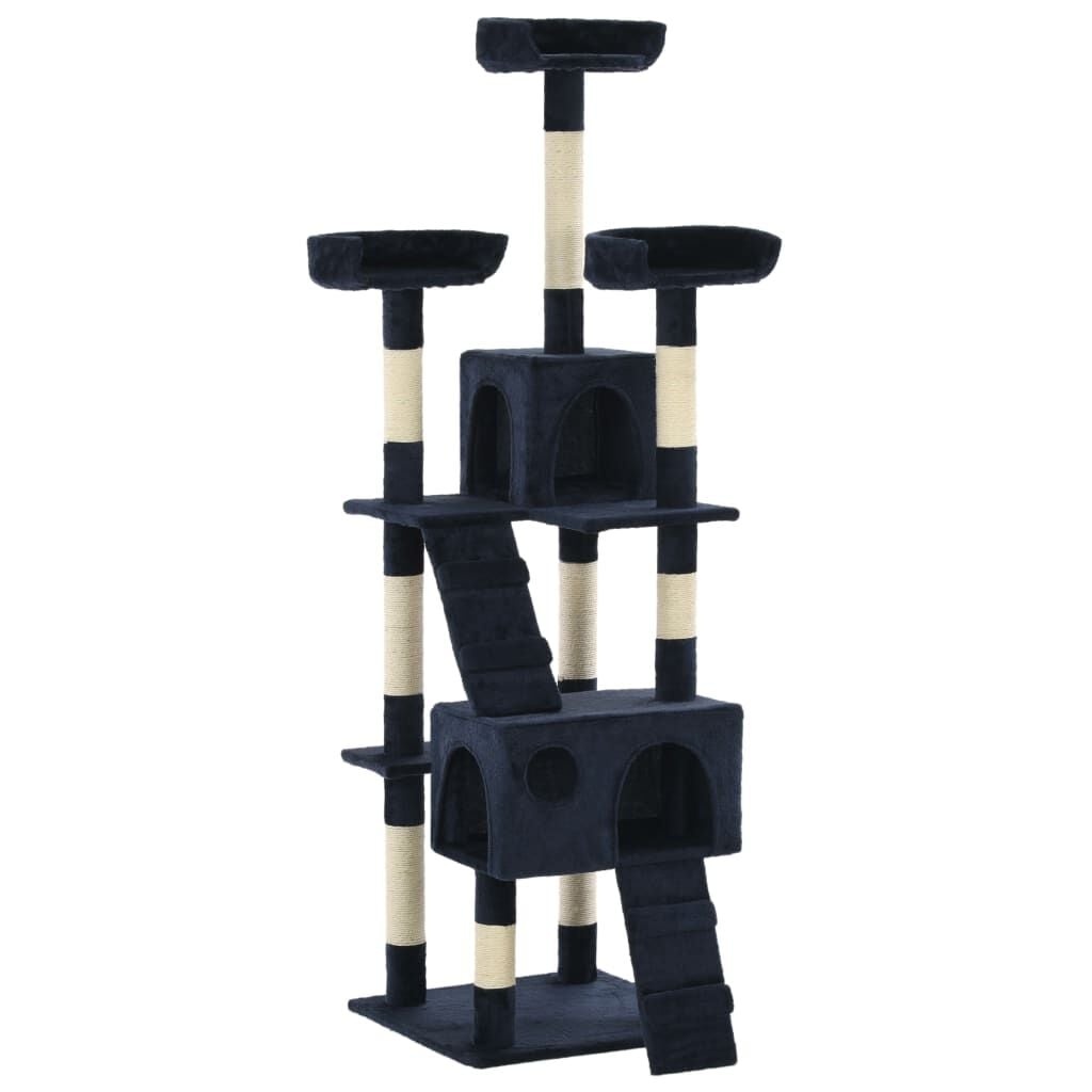 vidaXL Kattenkrabpaal met sisal krabpalen 170 cm blauw