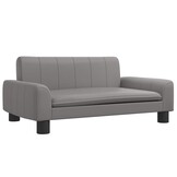 Kinderbank Kunstleer Grijs 70x45x30 cm - 56% Korting