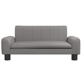 Kinderbank Kunstleer Grijs 70x45x30 cm - 56% Korting