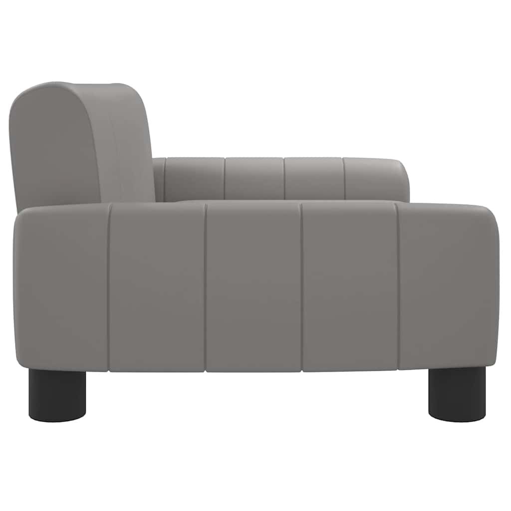 Kinderbank Kunstleer Grijs 70x45x30 cm - 56% Korting