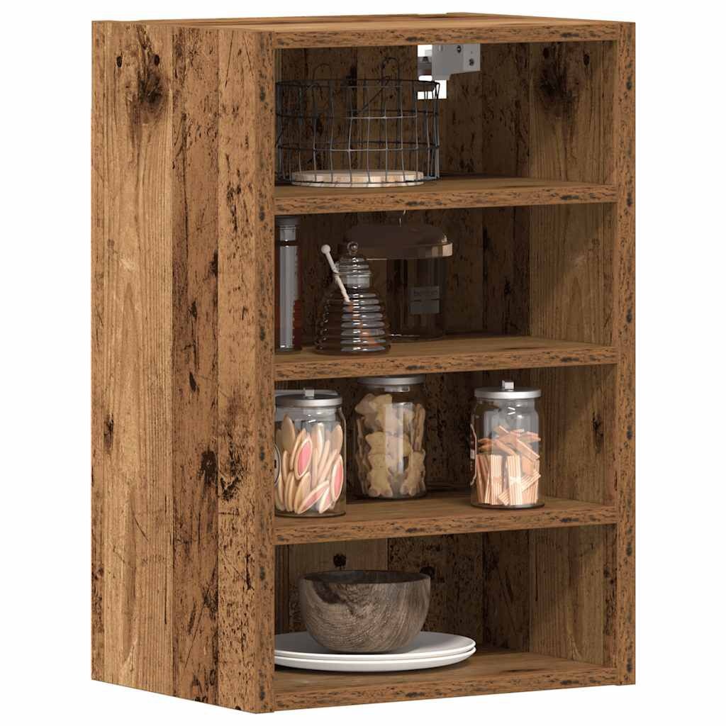 vidaXL Bovenkast Riga 40x29,5x60 cm bewerkt hout oud houtkleurig
