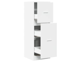 vidaXL Apothekerskast 40x41x118 cm bewerkt hout wit