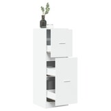 vidaXL Apothekerskast 40x41x118 cm bewerkt hout wit