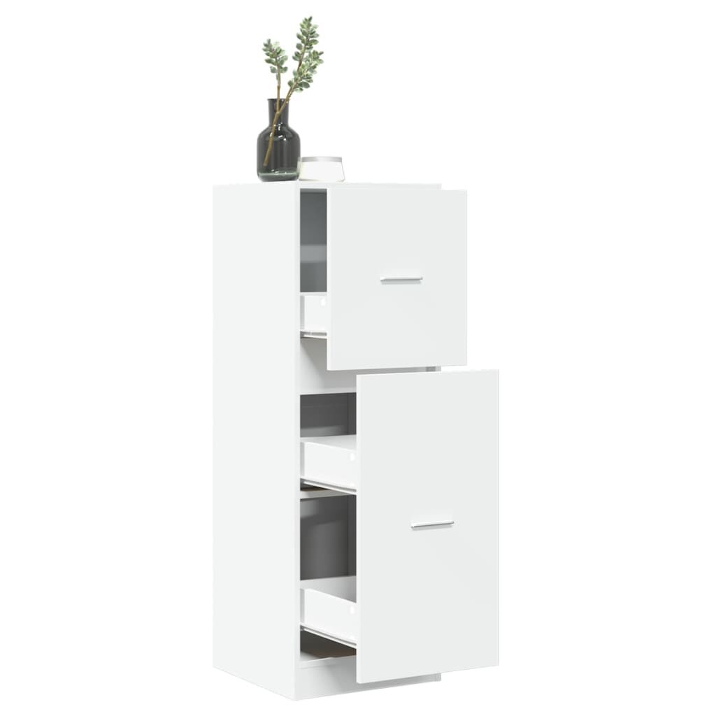 vidaXL Apothekerskast 40x41x118 cm bewerkt hout wit