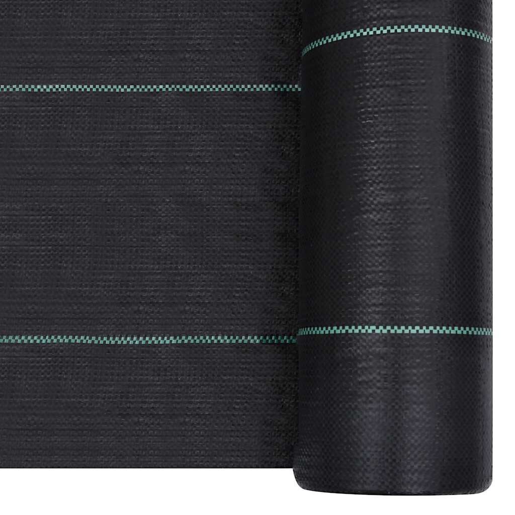 vidaXL Worteldoek 2x25 m PP zwart