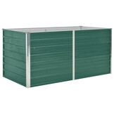 vidaXL Verhoogde Plantenbak 160x80x77 cm Gegalvaniseerd Staal Groen (34% Korting)
