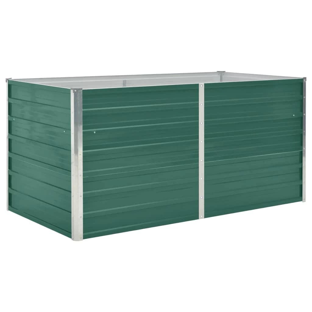 vidaXL Verhoogde Plantenbak 160x80x77 cm Gegalvaniseerd Staal Groen (34% Korting)