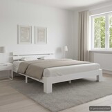 Massief Houten Bedframe Wit 180x200 cm - 35% Korting