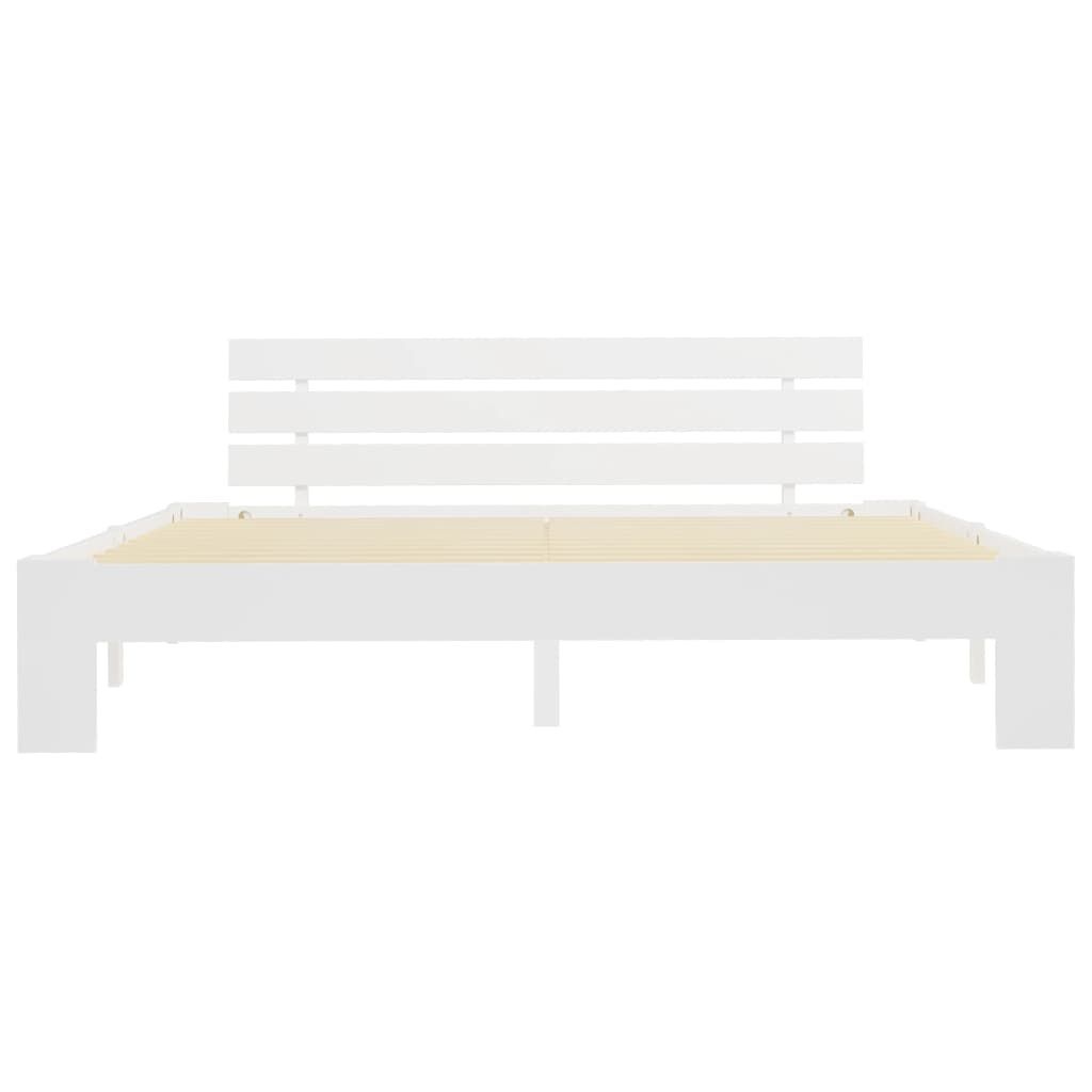 Massief Houten Bedframe Wit 180x200 cm - 35% Korting