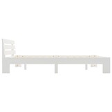 Massief Houten Bedframe Wit 180x200 cm - 35% Korting
